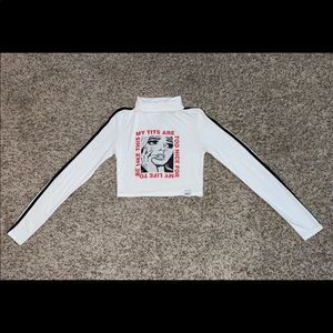 Omighty My Tits Are Too Nice For My Life To Be Like This Long Sleeve Turtle-Neck